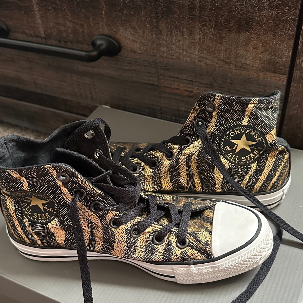 Converse Zebra Print High-Top Sneakers